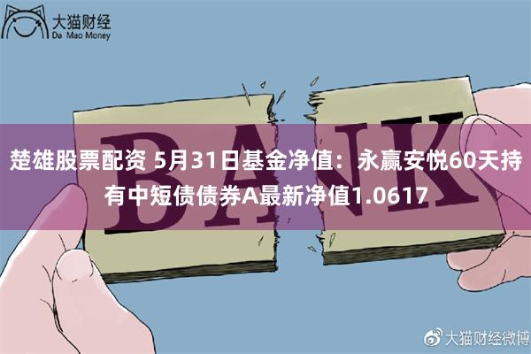 楚雄股票配资 5月31日基金净值：永赢安悦60天持有中短债债券A最新净值1.0617