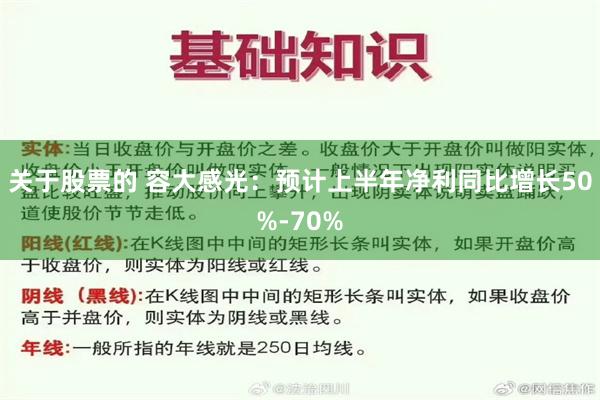 关于股票的 容大感光：预计上半年净利同比增长50%-70%