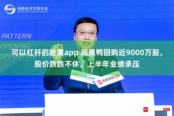 可以杠杆的股票app 周黑鸭回购近9000万股，股价跌跌不休，上半年业绩承压