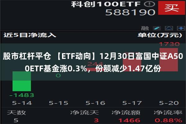 股市杠杆平仓 【ETF动向】12月30日富国中证A500ETF基金涨0.3%，份额减少1.47亿份