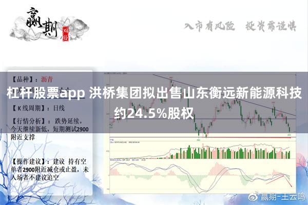 杠杆股票app 洪桥集团拟出售山东衡远新能源科技约24.5%股权