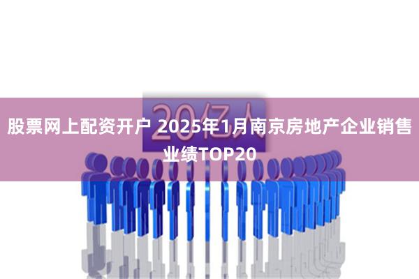 股票网上配资开户 2025年1月南京房地产企业销售业绩TOP20